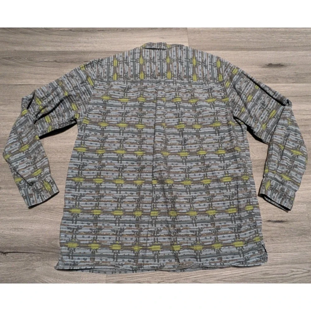 The Territory‎ Ahead Men's Multicolor Geometric Long Sleeve Shirt Size Large - Picture 6 of 6